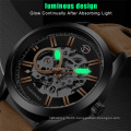 Forsining 179 2019 Mens Casual Sport Watch Genuine Leather Top Brand Luxury Army Military Automatic Men's Wrist Watch Skeleton C